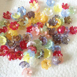 100 Acrylic Flower Bead Caps 6.5x14mm DIY Jewelry Making