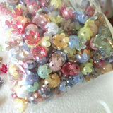 100 Acrylic Flower Bead Caps 6.5x14mm DIY Jewelry Making