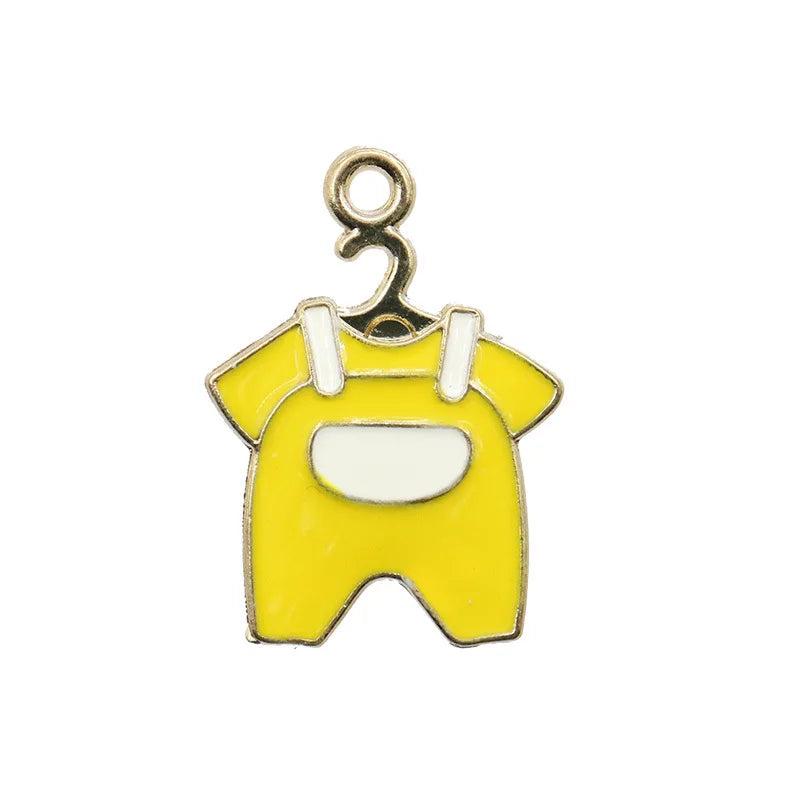 10Pcs Baby Clothes Enamel Charms Beads DIY Earrings Bracelet Set