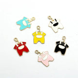 10Pcs Baby Clothes Enamel Charms Beads DIY Earrings Bracelet Set