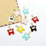10Pcs Baby Clothes Enamel Charms Beads DIY Earrings Bracelet Set