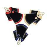10pcs Alloy School Uniforms Enamel Charms for DIY Jewelry Crafts