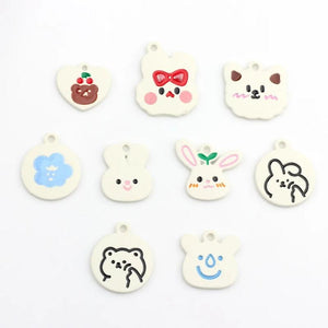 10Pcs Animal Pendant Bracelets Necklace Earring Keychain Parts DIY Accessories