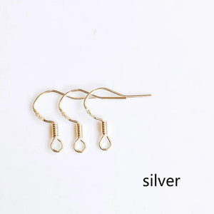 50pcs Silver Plated Earring Hooks Jewelry Finding Accessories