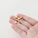 20pcs Heart Shape Spacer Beads DIY Jewelry 14K 18K Plated Charms Loose Beads