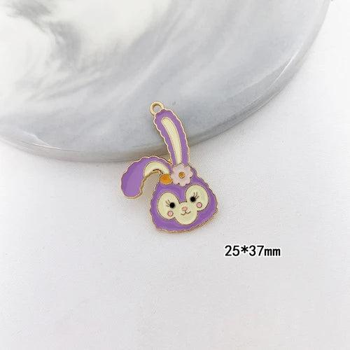 Alloy Oil Drop Animal Head Pendant Earrings Material