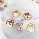 Alloy Oil Drop Animal Head Pendant Earrings Material