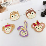 Alloy Oil Drop Animal Head Pendant Earrings Material