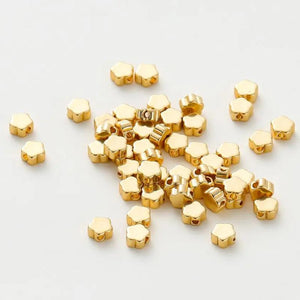 20pcs 14K 18K Plated Flower Spacer Beads DIY Jewelry Making Findings