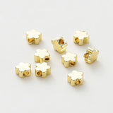 20pcs 14K 18K Plated Flower Spacer Beads DIY Jewelry Making Findings