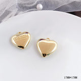 10pcs Love Heart Pendant Base Charms for DIY Necklace Earrings
