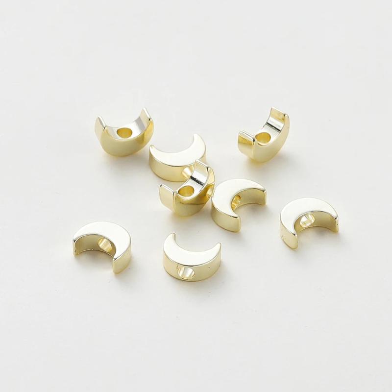 20pcs Moon Shape Spacer Beads for DIY Jewelry Necklace Bracelet