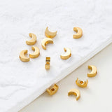 20pcs Moon Shape Spacer Beads for DIY Jewelry Necklace Bracelet