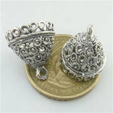Vintage Silver Bell Shape Beads Cap Charms Pendant Accessories