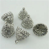 Vintage Silver Bell Shape Beads Cap Charms Pendant Accessories