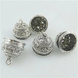 Vintage Silver Bell Shape Beads Cap Charms Pendant Accessories