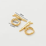 4 Sets Feather O Toggle Clasps 18K Silver Plated Brass for DIY Bracelet Necklace