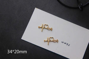 Alloy Geometric Leaves Earrings Pendant Necklace Making Supplies 6pcs