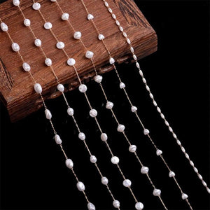 Various Shapes Irregular Pearl Chains Base Parts For Jewelry DIY Making