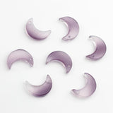 50Pcs Moon Shape Crystal Glass Pendant for Jewelry Making