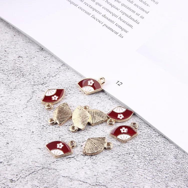 Cartoon Girl Face Wire Pendant Eardrop Charms DIY Finding 6pcs