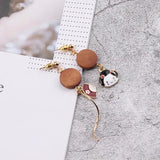 Cartoon Girl Face Wire Pendant Eardrop Charms DIY Finding 6pcs