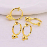 10PCS 13*17mm Metal Copper Ear Clip Earrings Setting
