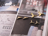 Whale Tail Pendant Charms for Jewelry Making, 2pcs