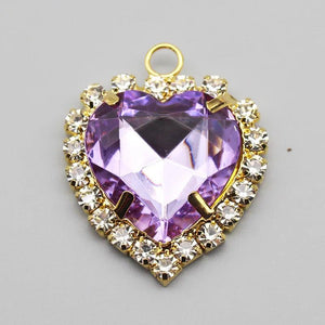 5pc 25mm Peach Heart Artificial Jewelry Accessories Decorative Clothing Bow