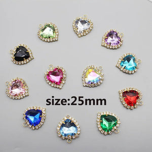 5pc 25mm Peach Heart Artificial Jewelry Accessories Decorative Clothing Bow