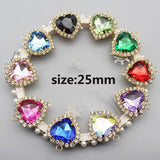 5pc 25mm Peach Heart Artificial Jewelry Accessories Decorative Clothing Bow