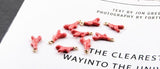 Enamel Alloy Red Coral Eardrop Charms Jewelry Components 6pcs