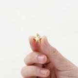 2Pcs/Lot Star Charms Pendants 18K Plated Brass for DIY Necklace