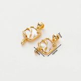 18K Brass Square Shell Charms Pendants for DIY Jewelry