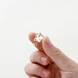 18K Brass Square Shell Charms Pendants for DIY Jewelry