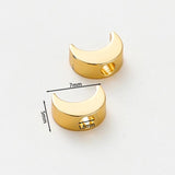 20Pcs 14K/18K Silver Plated Brass 5x7mm Spacer Moon Beads DIY Jewelry Making