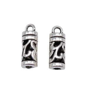 20pcs Antique Silver Buckle Clasps Hooks Crimp Beads Caps Jewelry Findings