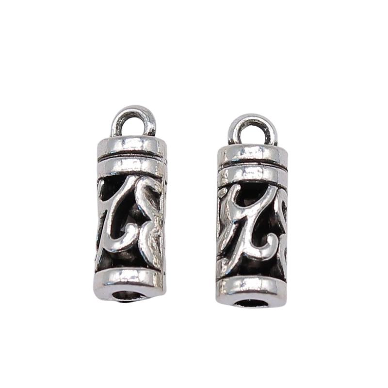 20pcs Antique Silver Buckle Clasps Hooks Crimp Beads Caps Jewelry Findings