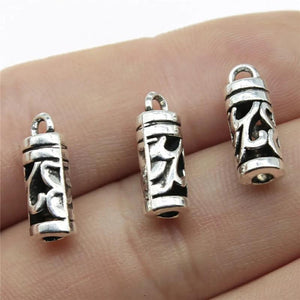 20pcs Antique Silver Buckle Clasps Hooks Crimp Beads Caps Jewelry Findings