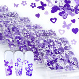 6 pcs Purple Flower Glitter UV Resin Molds DIY Craft