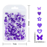 6 pcs Purple Flower Glitter UV Resin Molds DIY Craft