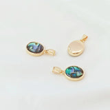 18K Copper Clad Shell Butterfly Moon Peach Heart Pendant DIY Necklace