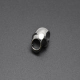 4pcs Stainless Steel 5.8mm Hole Skull Beads Double-Sided Spacer Charms