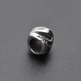 4pcs Stainless Steel 5.8mm Hole Skull Beads Double-Sided Spacer Charms