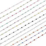 1 Meter Silver Plated Beads Chain Necklace Rosary Chains