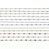 1 Meter Silver Plated Beads Chain Necklace Rosary Chains