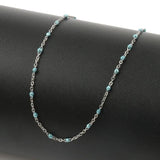 1 Meter Silver Plated Beads Chain Necklace Rosary Chains
