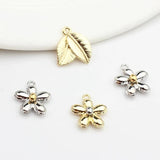 10pcs Flower Leaf Pendant Metal Alloy DIY Earring Bracelet Necklace Fittings