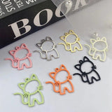 10pcs Cartoon Cat Pendant Charms for DIY Jewelry Making