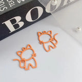 10pcs Cartoon Cat Pendant Charms for DIY Jewelry Making